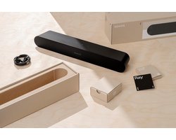 Einzigartige kompakte All-in-One-Soundbar mit Blockbuster-Sound für Filme Spiele und WLAN-Musikstreaming - Ray Soundbar - Kompatibel mit App und Apple AirPlay - In Schwarz soundbar