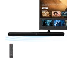 FlinQ Bluetooth Soundbar met ingebouwde Subwoofer - Soundbars voor tv - alles in één - 3D surroundsound - Met afstandsbediening - Film/Muziek/Nieuws mode - Zwart