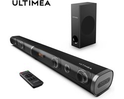 Go-shipping - Ultimea - 190W 2.1 Tv Soundbar voor tv - Home Theater - Geluidssysteem Bluetooth Speakers - Soundbar Subwoofer Ondersteuning - Optische Aux Hdmi Speaker - Zwart