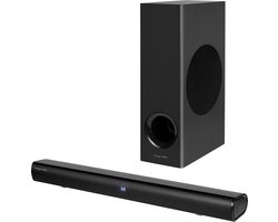 Krüger & Matz Planet 2.1 Compacte Televisie - Computer Soundbar met Vrijstaande Subwoofer - Wandmontage - HDMI Arc / Bluetooth / Aux / USB - Zwart