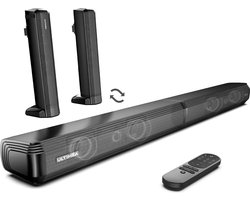 MazrekuHome® - Soundbars voor tv - 100 W piekvermogen voor goed geluid - 2 in 1 Bluetooth - Soundbars