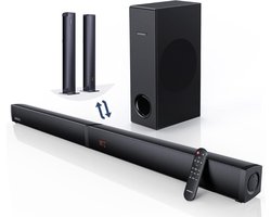 MEREDO® 2 in 1 Soundbar - Soundbars Voor TV - Soundbar Met Subwoofer - Surround Set Draadloos - Soundbars - Soundbar Dolby Atmos - Surround Set Home Cinema