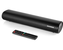 Mini soundbar, gaming soundbar met ingebouwde subwoofer surround sound, draadloze 5.0 Bluetooth-apparaatstreaming, GROTE afstandsbediening