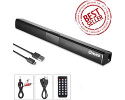 Omea Soundbar met Subwoofer - Ingebouwde Woofer - Soundbars voor TV - AUX / RCA / USB - Draadloos - Bluetooth - Zwart