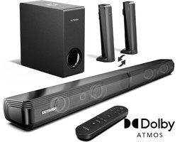 Soundbar - 2-in-1 - 4.1 Soundbar voor TV - Afneembare soundbar - Luidsprekers - Luidsprekerkabels - Speaker - Stereo - BT 5.3 - 280W - 99dB - Zwart