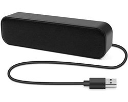 Soundbar pc - Mini soundbar - Pc soundbar - Computer soundbar - Soundbar computer - 20 x 7 x 7 cm - Zwart