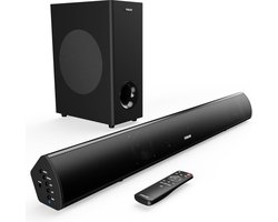 Soundbar voor tv met draadloze subwoofer - Bluetooth HDMI Arc - 81 cm 180 W - 5.25 inch subwoofer driver - 2.1 ch surround sound systeem - EQ afstandsbediening - USB Optical & RCA Teton soundbar