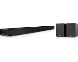 Teufel CINEBAR LUX Surround "5.0-Set" - Slanke high end bluetooth soundbar - HDMI - Geïntegreeerde subwoofer - Rearspeakers - Bluetooth - Spotify - zwart