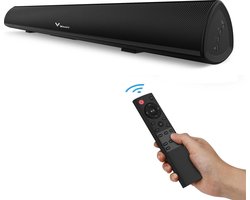 TKMARS soundbars voor tv - soundbar met subwoofer - Bluetooth 5.0 Soundbar - Geïntegreerde Subwoofers - TV / PC / Telefoon - Zwart