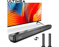 Ultimea - Apollo S40 - Soundbar - 2-in-1 - 2.2ch Soundbar voor TV - Stereo - BT 5.3 - 100W - 87dB - 3 EQ-modi - Luidsprekers - Luidsprekerkabels - Speaker - Zwart