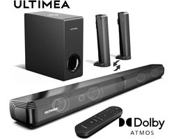 Ultimea - Apollo S60 - Soundbar - 2-in-1 - 4.1 Soundbar voor TV - Afneembare soundbar - Luidsprekers - Luidsprekerkabels - Speaker - Stereo - BT 5.3 - 280W - 99dB - Zwart