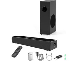 Xd Xtreme - Soundbar met subwoofer - Bluetooth - Optical - High end audio - Met afstandsbediening - Compacte set met stevige bass - 40 cm