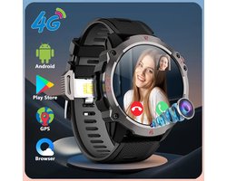 1,5 Inch 4G Smartwatch met 2GB RAM, 16GB ROM, Camera, GPS, Wifi, Android, Bluetooth - Video-oproepen, Play Store Ondersteuning, Slimme Horloge voor Android, Sport, Gezondheid