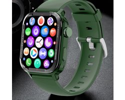 2023 Nieuwe Full Touch Smartwatch Gezondheid Bloeddruk Fitness Smart Groene Horloge Waterdichte Slimme Horloge Militaire Sport Smart-Horloge 123+ Sport Opties