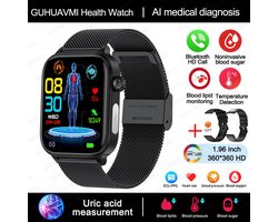 2024 Ai Diagnostische Detector Menstruatie Gezondheid Tracker Urinezuur Bloedvet Smartwatch Ecg Bloedglucose Hartslag Bloeddruk Gezondheid Monitoring Pijnloos Bloedsuiker Meten Insuline Smart Watch