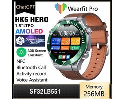 2024 Nieuwe ChatGPT OpenAI Horloge Ultieme Smartwatch Hk5 Hero 1.5Inch Amoled Kompas Nfc Bt Call Gps Tracker Gezondheid Sport Monitor Draadloos Opladen