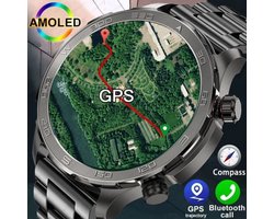 2024 Nieuwe GPS Sport Smartwatch voor Mannen - Kompas, Fitness Tracker, IP68 Waterdicht, Bluetooth Oproepen, Sporthorloge, Gezondheidsmonitor