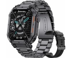 2024 Outdoor Militaire Smartwatch voor Mannen - Waterdicht Militaire Robuust met Bluetooth Oproepen, Hartslagmeter, Multi-Sport Modus, en GPS voor Android en iOS