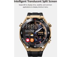 2024 Zwart Goude Nieuwe Sport Smartwatch Voor Heren En Dames 1.43 Amoled HD Scherm Nfc Kompas Bluetooth Bellen Polshorloge AI ChatGPT Functie Bloeddruk Hart Gezondheid Meten Opties