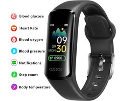 Bloedglucose Meter Smart Watch Bloeddruk Hartslag Monitoring Waterdichte Sport Smart Armband suikergehalte, glucosegehalte of bloedsuikerspiegel Pijnloos Meten