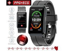 Bloedglucose Suikermonitor Smart Watch Ecg Ppg Hrv Hartslag Bloeddruk Gezondheidsband Fitness Sport Multi Tracker Smart Polsband Insuline Bloedsuiker Waardes Pijnloos Meten Zonder Prik