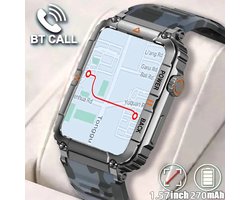 Bluetooth Smartwatch voor Mannen 1,57 inch | GPS, Gezondheidsmonitoring, AI Stembediening, Sport & Waterdicht | Fitness Horloge 2024