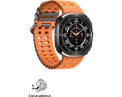 CHAFARINAS W7 | Ultra Smartwatch | 1,43” AMOLED | 47 mm | 100+ Sportmodi, Geavanceerde Gezondheids- en Slaapmonitoring | Bluetooth Bellen, SOS, IP68 Waterdicht | Draadloos Opladen | Oranje