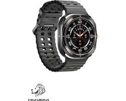 CHAFARINAS W7 | Ultra Smartwatch | 1,43” AMOLED | 47 mm | 100+ Sportmodi, Geavanceerde Gezondheids- en Slaapmonitoring | Bluetooth Bellen, SOS, IP68 Waterdicht | Draadloos Opladen | Zwart