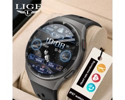 Fashion Smartwatch voor Mannen – Bluetooth, IP67 Waterdicht, Sport Fitness Tracker, Gezondheidsmonitor, Slim Horloge Geschikt voor iOS en Android – Sporthorloge, Activiteiten Tracker