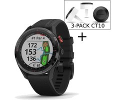 Garmin Approach S62 Premium GPS Golfhorloge + CT10 Sensor 3-Pack