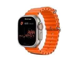 HK10 Ultra 3 AMOLED Smartwatch - ChatGPT - GPS - NFC, Kompas en Hartslagmeter – Geschikt voor Android & iOS – Kleur: Oranje - Geen Nederlandse taal ondersteuning