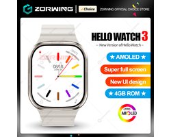 Horloge Amulet Multifunctionele Smart Watch Unisex H11 Ultra Verbeterde 2.04 Inch Titanium Nfc Kompas Smartwatch Met 4Gb Ram Geschikt Voor Android En IOS