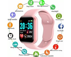 Je Huis Smartwatch Y68 – Bluetooth Fitness Horloge met Hartslagmeter, Stappenteller en Slaapmonitor voor Android & iOS.