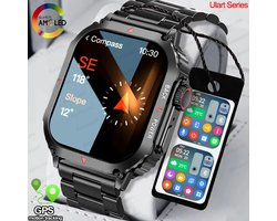 Nieuwe Luxe Outdoor Smart Watch Mannen 1.95 "Scherm Ip68 Waterdichte Horloges Bluetooth Call Smartwatch Gps Motion Traject Voor Android IOS 2024 Model