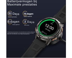 Smart Horloge Voor Mannen 480mAh Extra Grote Batterij 5ATM IP69K Waterdicht om te Zwemmen Robuuste Militaire Full Metal Body Smartwatch 1 43 AMOLED HD Display AI Voice Horloge Voor Android