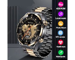 Smartwatch 4GB ROM | NFC, Hartslagmeter, Kompas & Gebaarbediening | Ultieme Smartwatch voor Mannen 2024 | Slim horloge, Fitness tracker, Smartwatch voor mannen, NFC horloge, Draagbare technologie