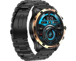 Smartwatch met AMOLED Scherm | Full Touch, Sport & Fitness Horloge | IP67 Waterdicht, Hartslagmeter, Stalen Band | Android & iOS Compatibel | Voor Mannen | Slim Horloge, Gezondheidstracker, Fitness Tracker, Sporthorloge, Draagbare Technologie