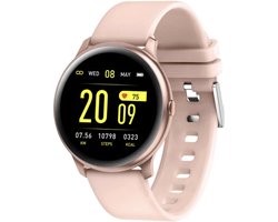 Smartwatch Rankos KW19 - Roze - Smartwatch Heren - Smartwatch Dames - Stappenteller - Fitness Tracker - Activity Tracker - Smartwatch Android & IOS