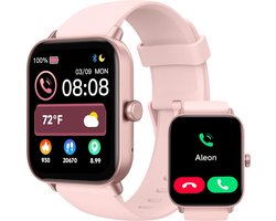 Smartwatch voor heren, dames 1,8 inch fitnesshorloge met beantwoorden en bellen/hartslag/stappenteller/slaaptracker/100 sporten