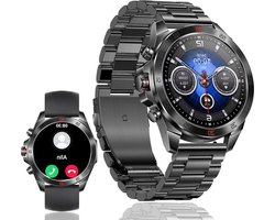 Sporthorloge 1.43' Amoled Touchscreen Smart Watch - Mannen - IP68 Waterdicht - Hartslagmeter - Pedometer - Android iOS - Zwart