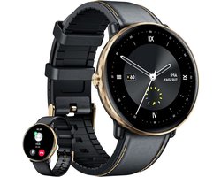 Sporthorloge Amoled smartwatch voor dames en heren 36 cm (143 inch) - oproepen waterdicht - hartslagmeter - SpO2 - slaapmonitor - 100 sportmodi - activiteitsarmband - Android