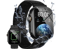 Sporthorloge GPS 30m drijvend waterdicht 185 inch horloge 100+ sporten hartslag slapen - Smartwatch voor dames en heren Android iOS