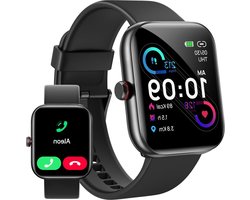 Sporthorloge Smartwatch zwemmen 191”Fitness Horloge - SpO2 Hartslag Stress Slaap Monitor 100+ Modi - zwart