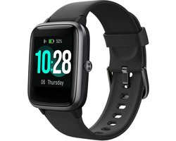 Vigorun Smartwatch Zwart - Fitnesstracker, Hartslagmeter, Stappenteller, Activiteitentracker, IP68 waterdicht, compatibel met iOS en Android