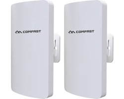 Comfast CF-E113A 2Pcs 3Km Outdoor Mini Cpe Bridge Wifi Repeater 5Ghz 300Mbps Wireless Router Wifi Extender nano Station Antenne 1 jaar garantee