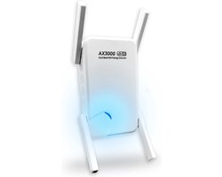 CS Wifi Versterker ZR3000T – Wifi Repeater – 600 + 2400 Mbps – Simultaneous Dual Band – Wifi extender – Wifi 6 – Dual Connection - WPA3 Beveiligd