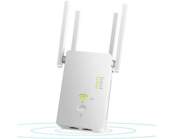 DD Wifi Versterker Stopcontact - Repeater - 1200 Mbps - 15x12x9cm - Wit