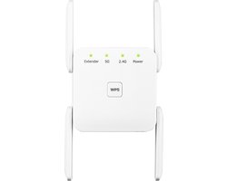 EDUP - Wifi Versterker - Wifi booster - Wifi Repeater – Range Extender - WiFi Extender - 1200 Mbps - voor 2.4 Ghz en 5.0 Ghz - WiFi versterker stopcontact