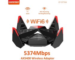 Internet Modem Wifi Versterker 5374Mbps Gigabit Wifi Adapter Ax5400 Wifi6 E-Sport Usb Draadloze Netwerkkaart Hoge Snelheid 2.4/5.8/6Ghz Wi-Fi Ontvanger Win10/11