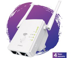 STRONG Wifi Versterker Repeater 300 Mbps - 2,4 GHZ - Access Point en Router - LAN-poort - WAN/LAN-poort - 2 antennes - 4 jaar garantie